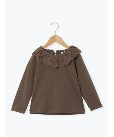 レース衿カットソー