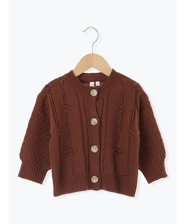 【マシンウォッシャブル】ニットカーディガン