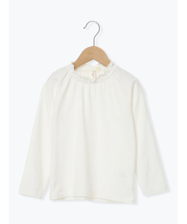 シャーリング衿カットソー