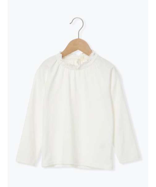 シャーリング衿カットソー