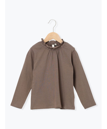 シャーリング衿カットソー