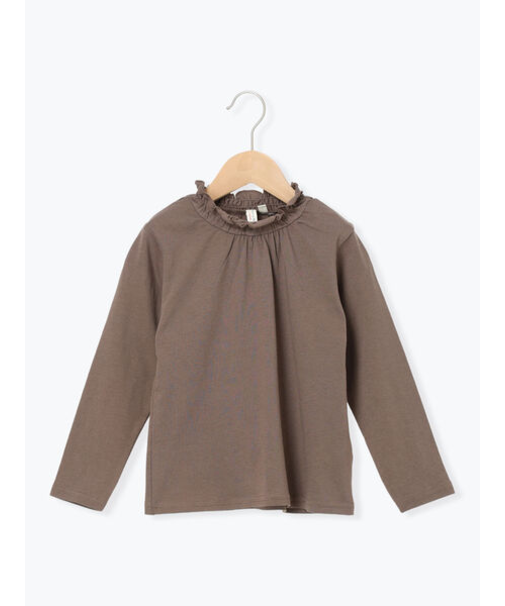 シャーリング衿カットソー