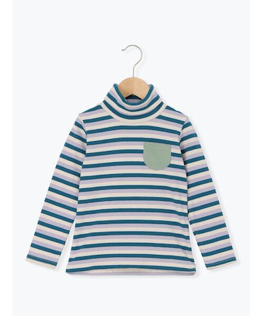 テレコボーダータートルネックカットソー