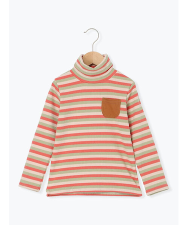 テレコボーダータートルネックカットソー