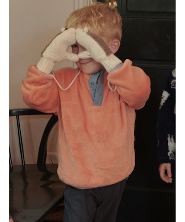 両面ボアアノラックトレーナー