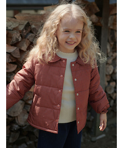 【撥水】チェック柄中綿ジャケット