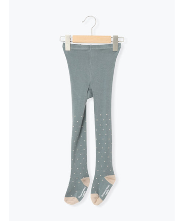 ドット柄カラータイツ