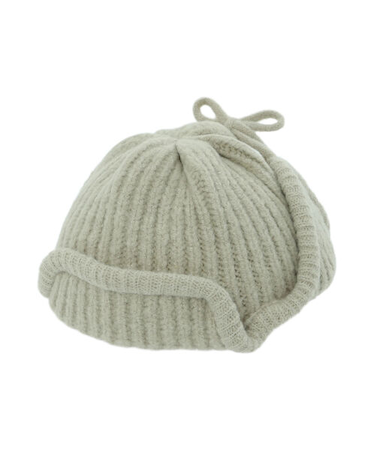 リブニットフライトキャップ