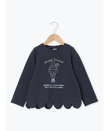 ◎パフェプリント裾スカラップロンT