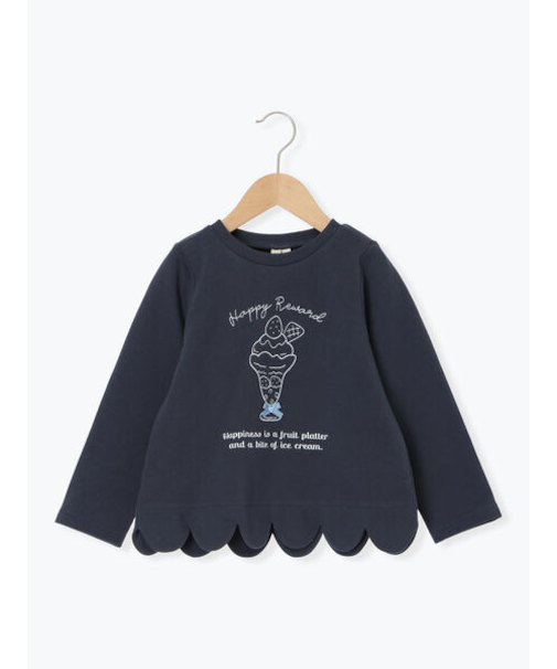 ◎パフェプリント裾スカラップロンT