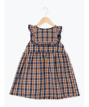 ヨークフリルチェックジャンバースカート