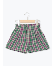 チェックショートパンツ