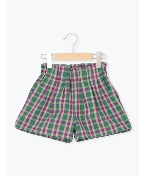 チェックショートパンツ