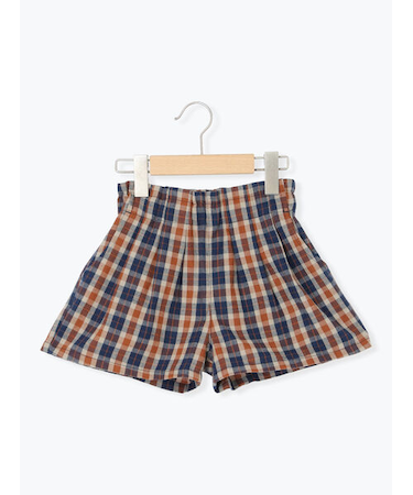 チェックショートパンツ