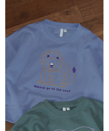 アニマルチェーン刺繍トレーナー