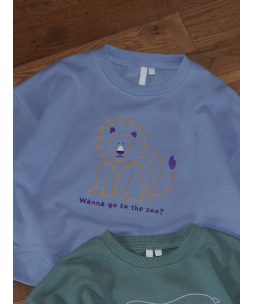 アニマルチェーン刺繍トレーナー