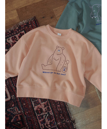 アニマルチェーン刺繍トレーナー