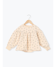 花柄裏起毛トレーナー