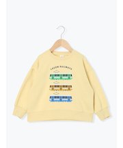 電車プリント裏起毛トレーナー