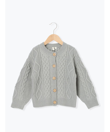 【マシンウォッシャブル】ケーブルニットカーディガン