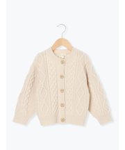 【マシンウォッシャブル】ケーブルニットカーディガン