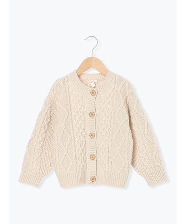 【マシンウォッシャブル】ケーブルニットカーディガン