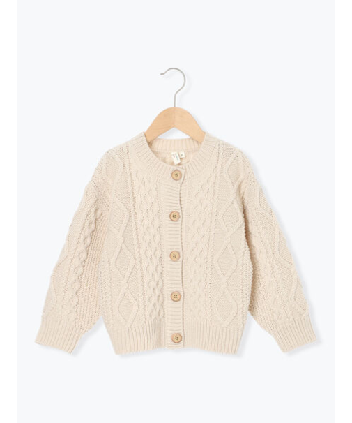 【マシンウォッシャブル】ケーブルニットカーディガン
