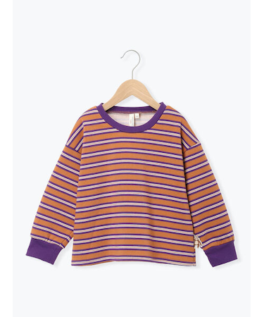 マルチボーダー裏起毛トレーナー