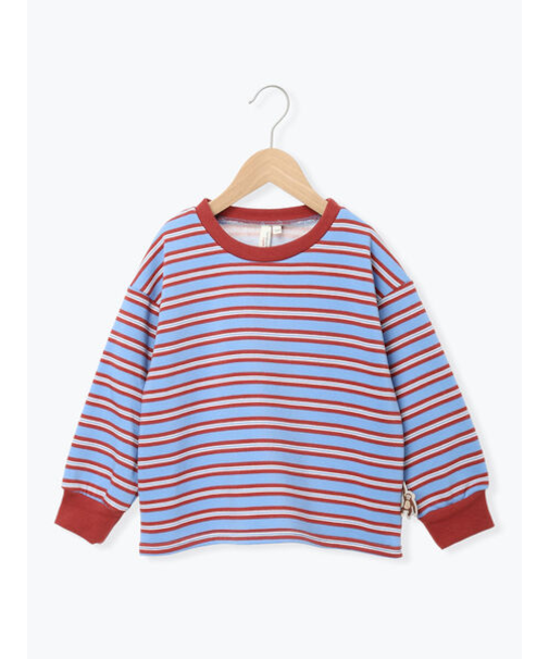 マルチボーダー裏起毛トレーナー