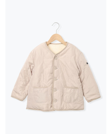 【撥水】キルト×ボアリバーシブルブルゾン