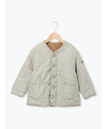 【撥水】キルト×ボアリバーシブルブルゾン