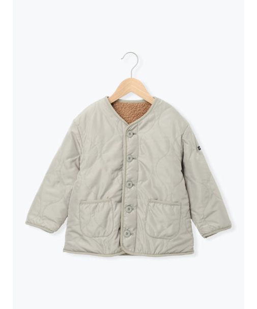 【撥水】キルト×ボアリバーシブルブルゾン