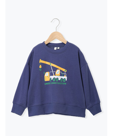 働く車プリントトレーナー