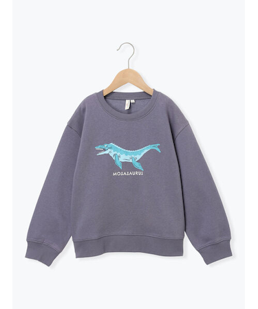 恐竜プリント裏起毛トレーナー