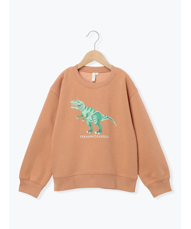 恐竜プリント裏起毛トレーナー
