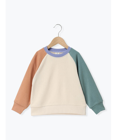 クレイジー配色ラグラントレーナー