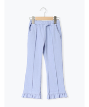 カットツイル裾フリルフレアパンツ