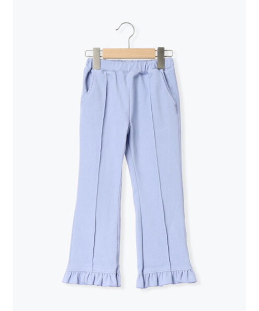 カットツイル裾フリルフレアパンツ