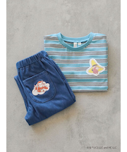 【おさるのジョージ】ワッペン付きボーダーロンT