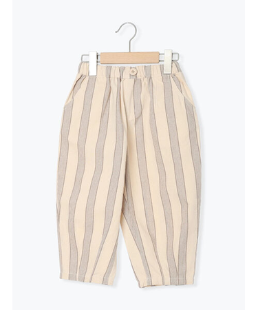 ストライプ柄コクーンパンツ