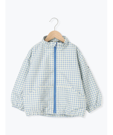 【撥水】チェック柄ウィンドブレーカー