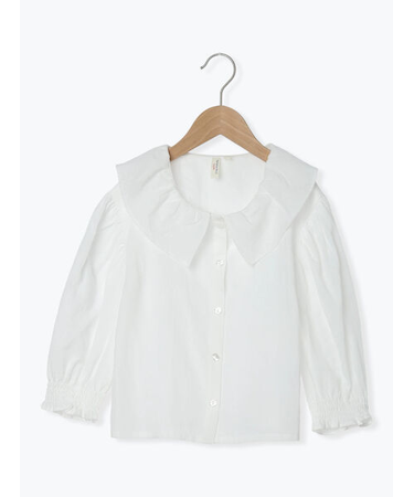 フリル襟ブラウス