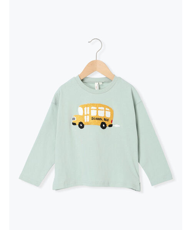 スクールバスさがら刺繍ロンT