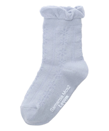 透かし編みソックス