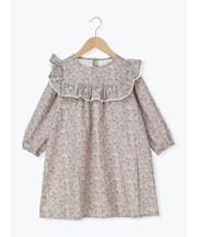 ヨークフリル花柄ワンピース