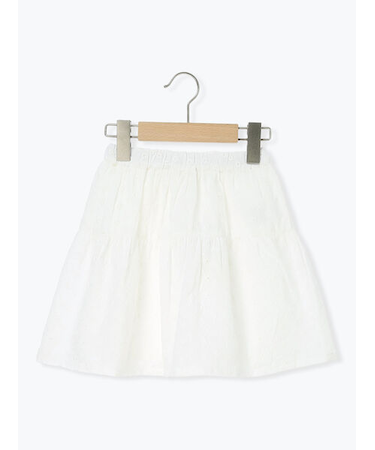 レース切替えティアードスカート