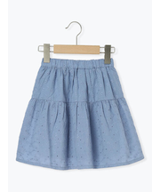 レース切替えティアードスカート