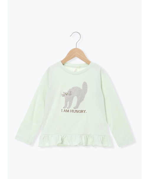 ネコさがら刺繍ロンT