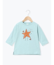 星プリント7分袖T