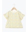 花柄袖フリルTシャツ